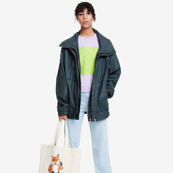 Maison Kitsuné Palais Royal Lilac Colorblock Sweatshirt - Picture 4 of 4